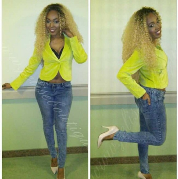 Light Green Faux Suede Long Sleeve Collar Blazer - Picture 1 of 3